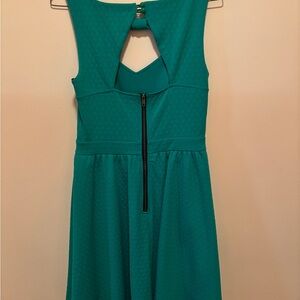 Material Girl Teal Sleeveless Backless Fit & Flare Dress M